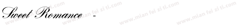 Sweet Romance字体字体转换